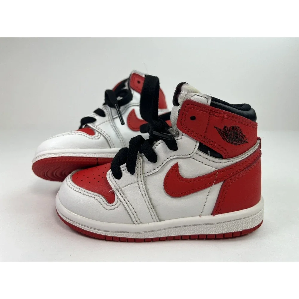 Nike Air Jordan Retro 1 High Heritage Toddler Size 6C Red White AQ2665-161